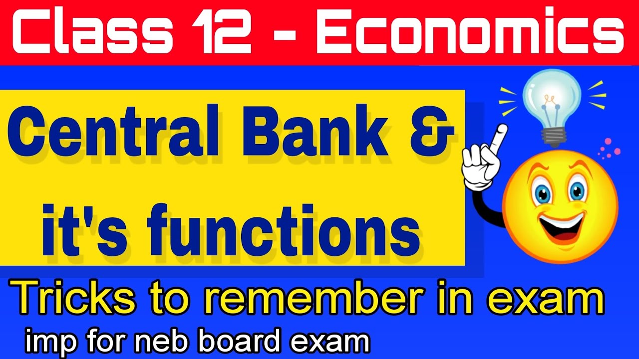 Central Bank and it's functions exam मा सम्झिने सूत्र simple #tipsandtricks #exam class 12 economics