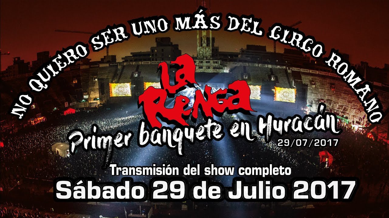 La Renga - En vivo en Huracán 29/07/2017 (Show Completo)