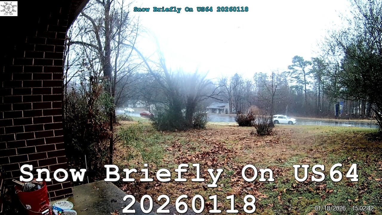 Snow Briefly On US64 20260118