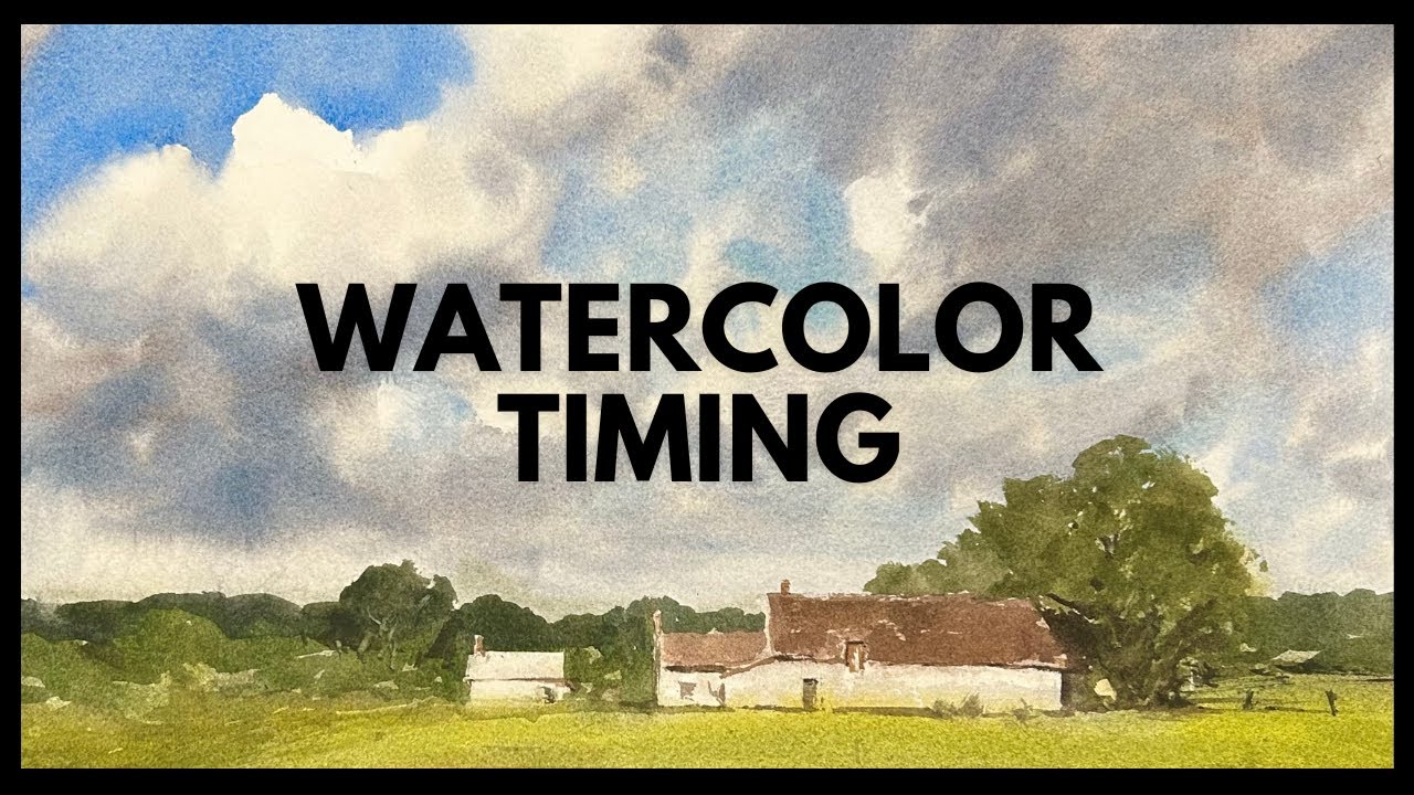 Real Time Watercolor Sky - (Watercolor Timing step - by- step)