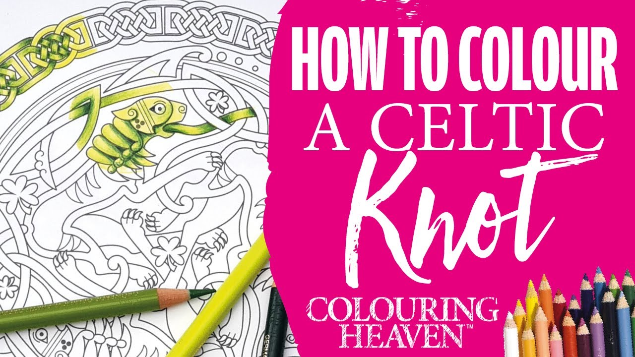 HOW TO COLOUR a Celtic Knot | Cari Buziak Celtic Mandalas Colouring Tutorial