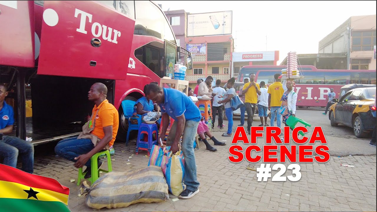 4k AFRICA WALKING TOUR INSIDE A LOCAL BUS TERMINAL IN GHANA | ASAFO VIP STATION KUMASI  #23
