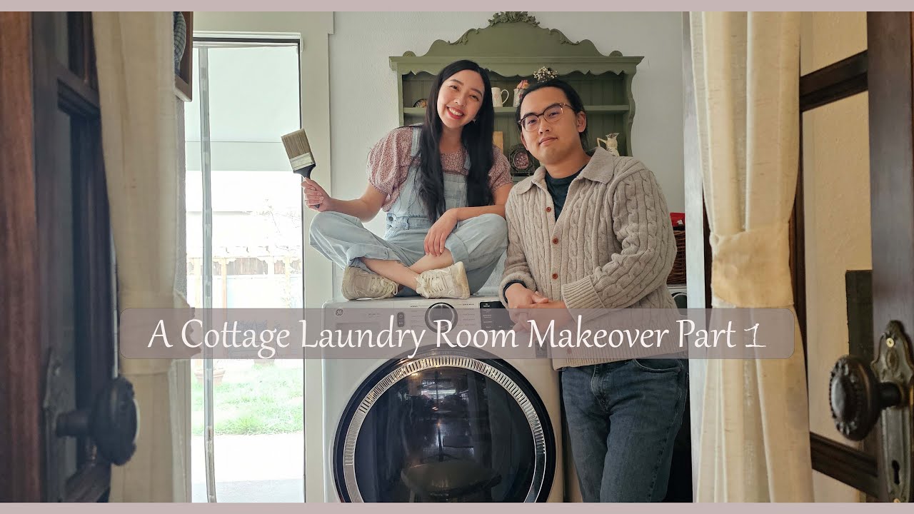 Laundry Room Makeover Part 1 | DIY Cozy Vintage Cottage Inspired Laundry Room in our 1910 Home