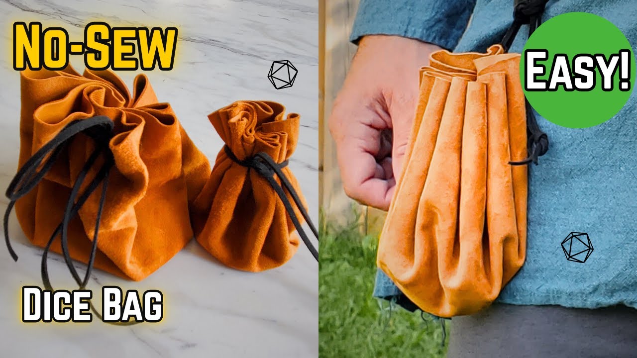 How to Make a Leather Dice Bag - Easy No-Sew LARP Tutorial
