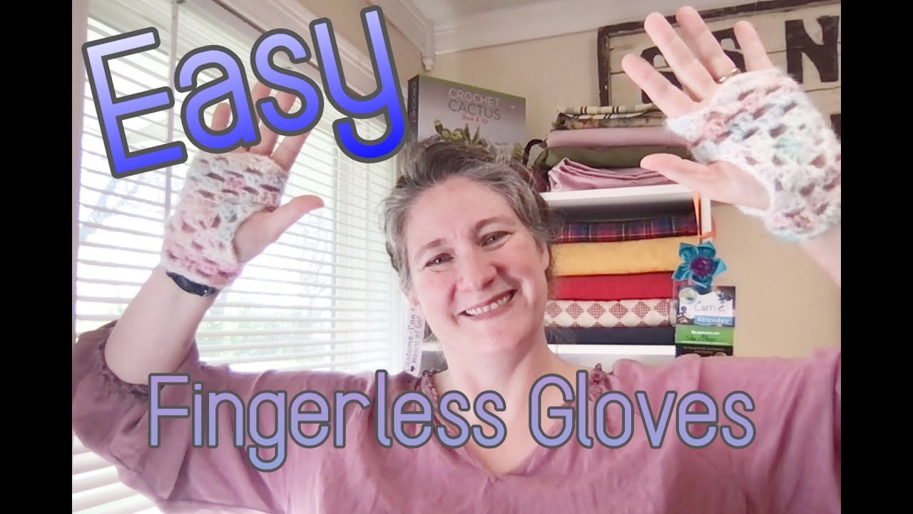 Easy Granny Square Fingerless Gloves | Simple Crochet Project