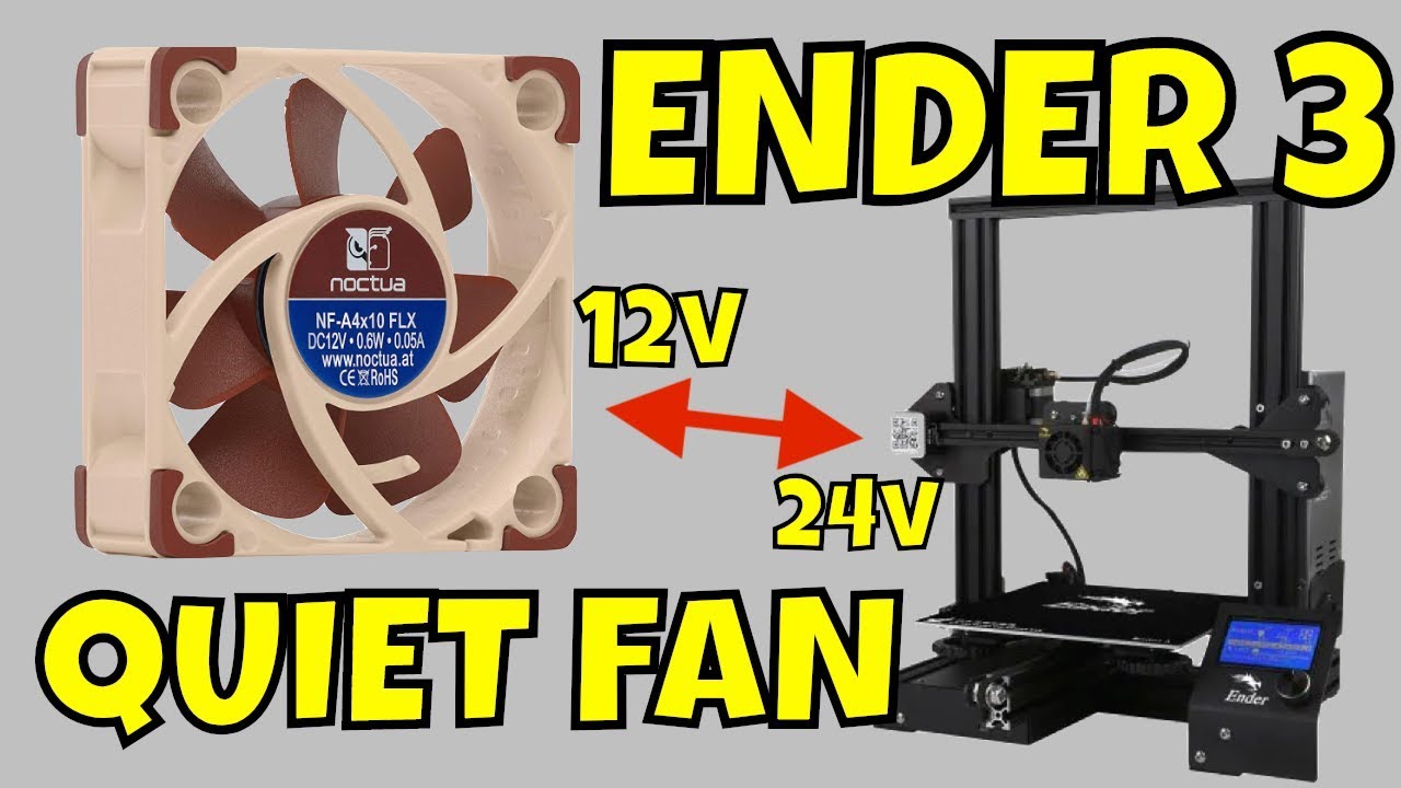 Тихий вентилятор NOCTUA 12 В на 24 В Creality Ender 3