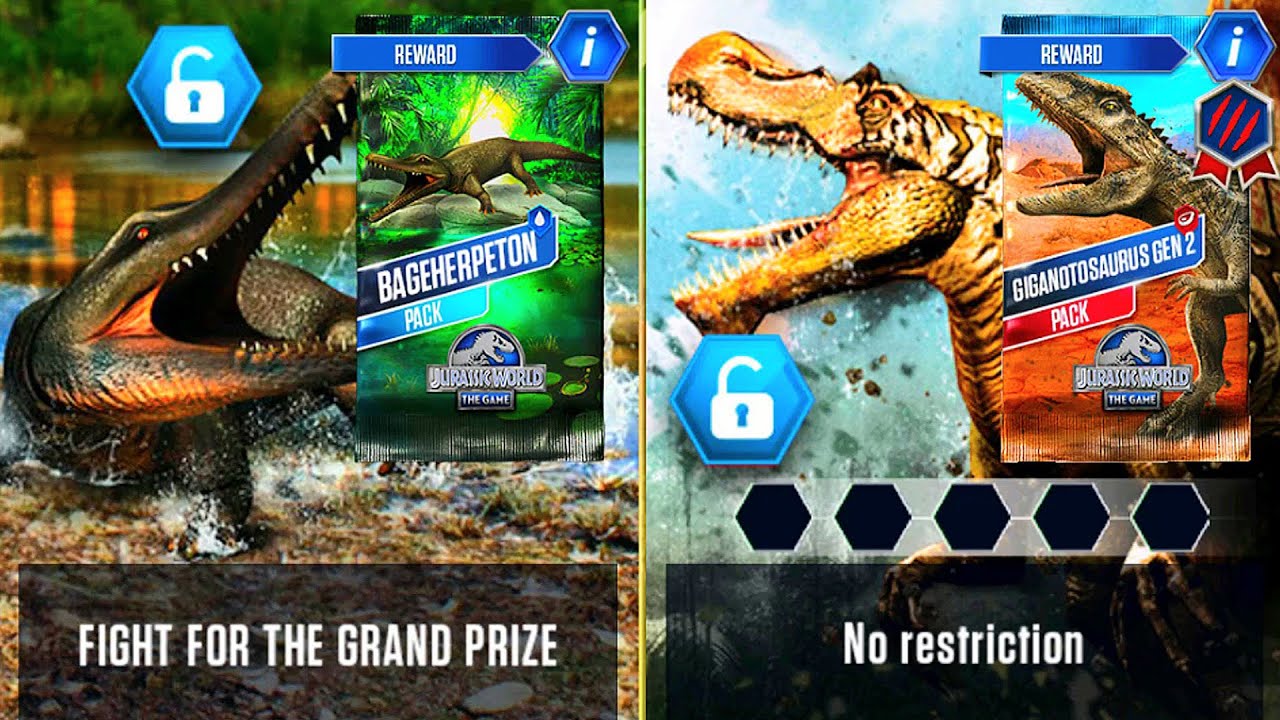 DEFEAT INDORAPTOR GEN 2 UNLOCK GIGANOTOSAURUS GEN 2 | JURASSIC WORLD THE GAME