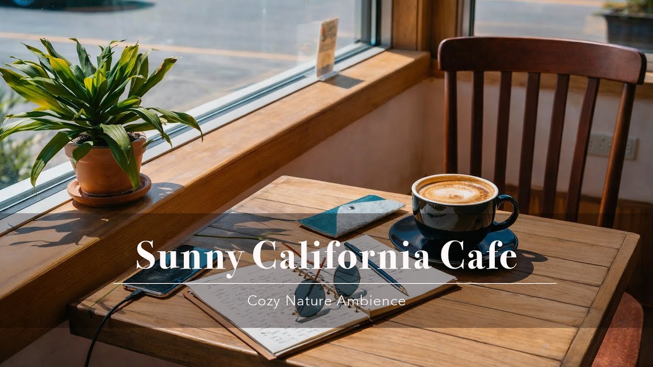 Sunny California Coffee Shop ☀️☕️🕶️ | Piano Lo-Fi | Relaxing Café Music for Calm Mornings