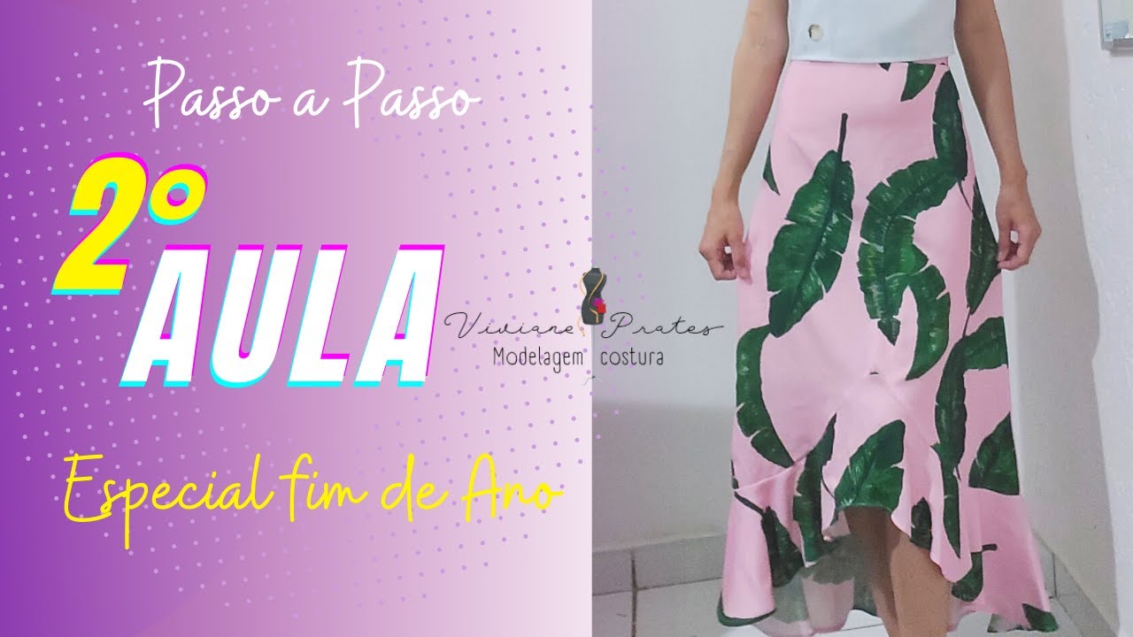 DIY-SAIA FÁCIL MULLET COM BABADO E CÓS RETO FACIL │VIVIANE PRATES