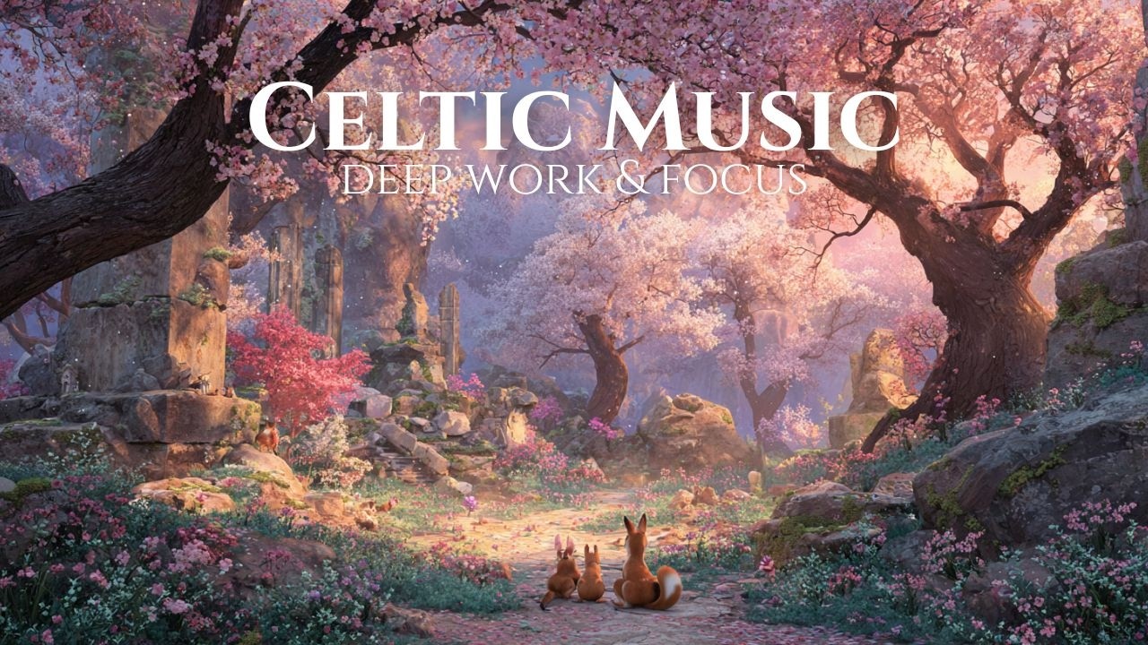 Cherry Blossom Forest Path 🌸 Celtic Music for Deep Work & Maximum Focus