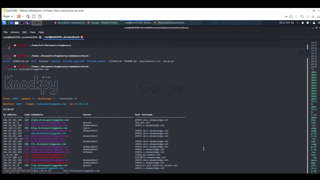 Bug Bounty - Subdomain Enumeration with KNOCKPY