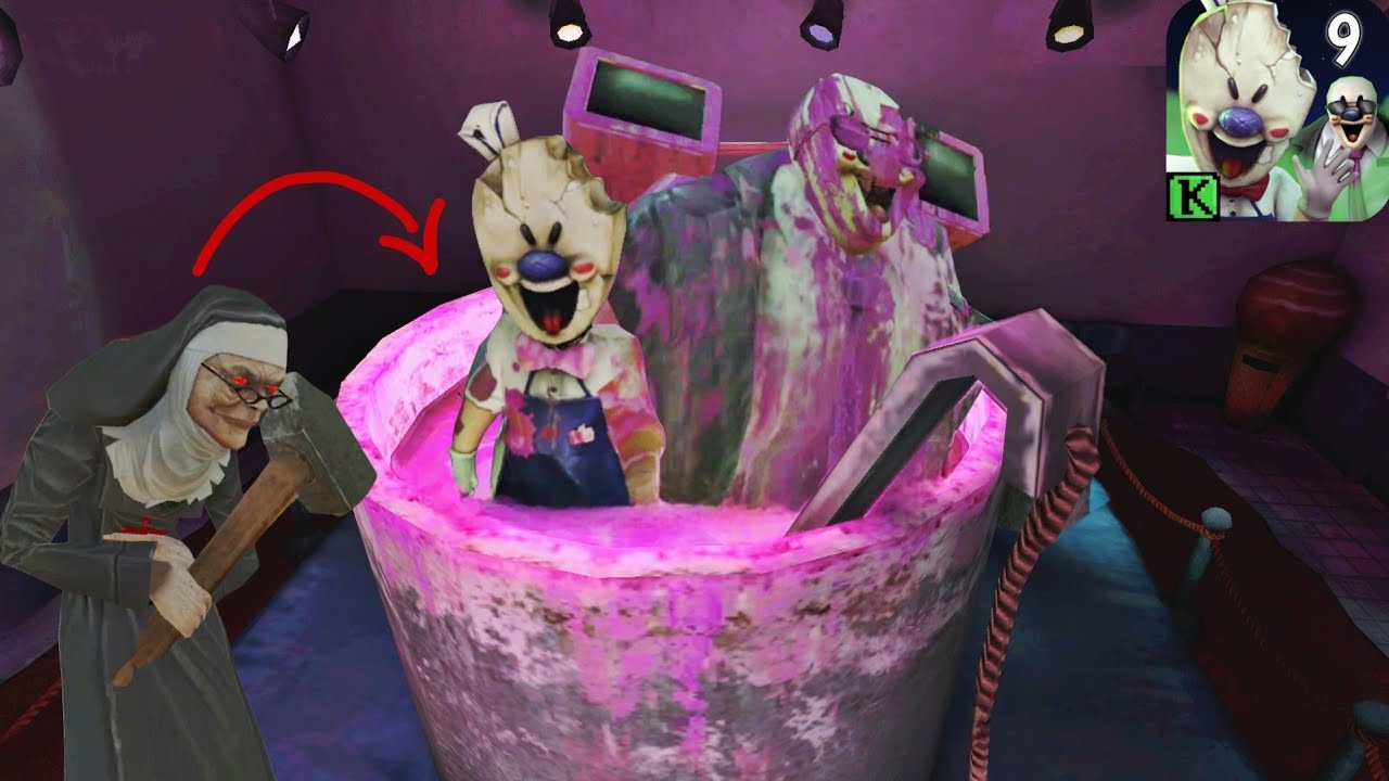 Ice Scream 9 Boris gets Pink Bath and Rod Returns 