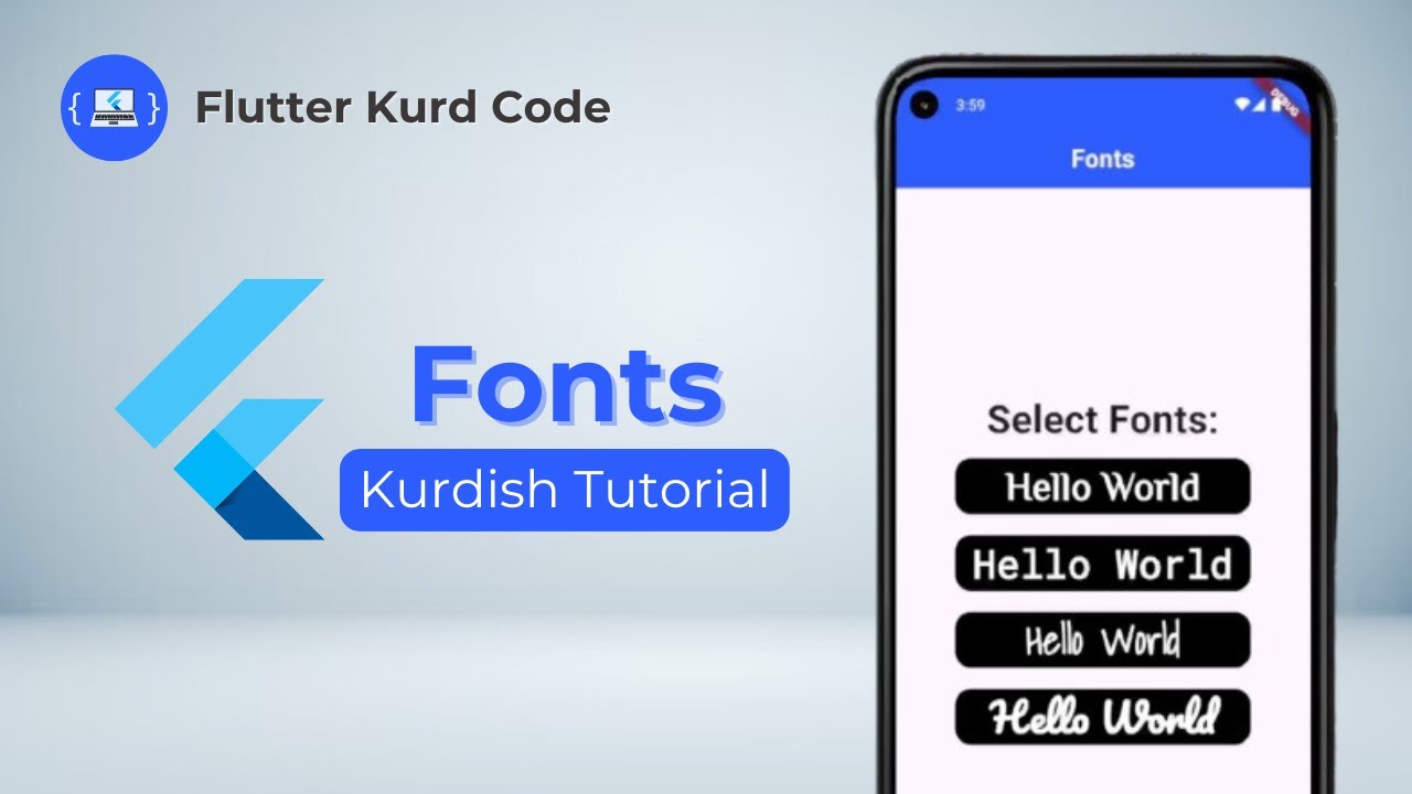Flutter Font - Kurdish Tutorial (with English Subtitles)