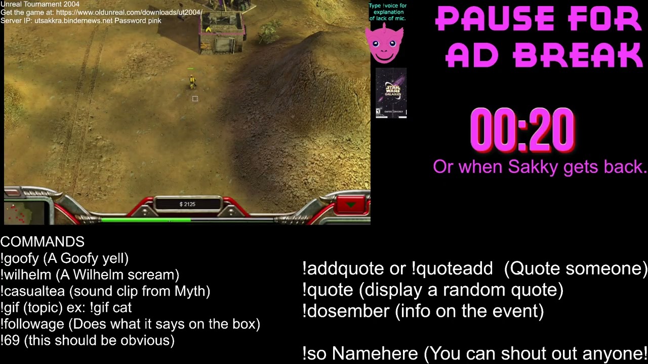 1000 Follower Special! 12 hour multiplayer stream! Day 2! Star Wars Galaxies, UT (Part 2/2)
