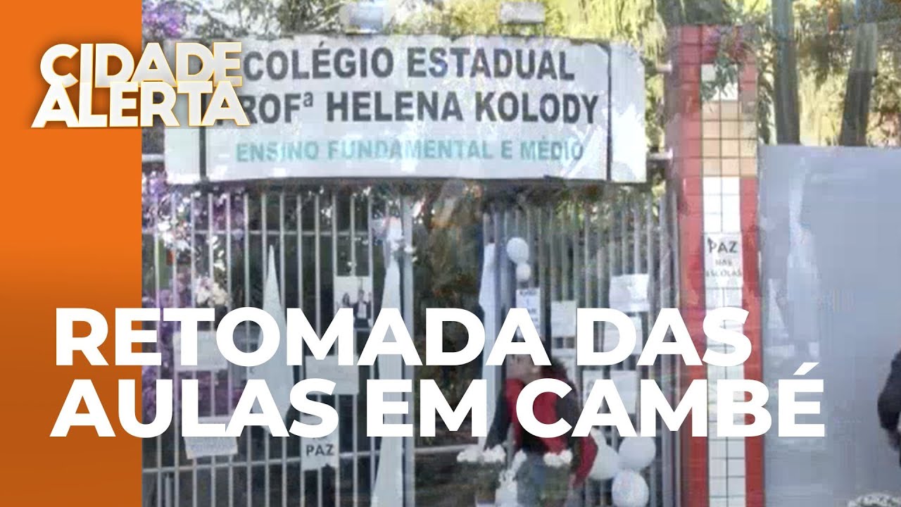Aulas s&atilde;o retomadas em col&eacute;gio de Camb&eacute; ap&oacute;s uma semana do tentado que deixou dois jovens mortos