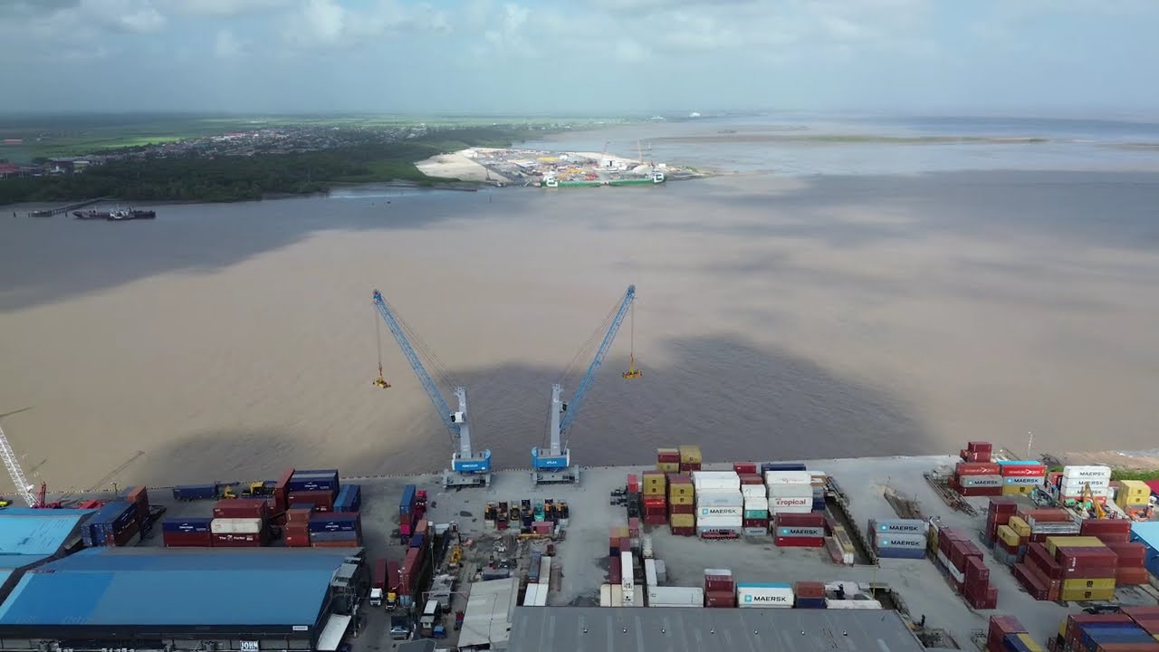 Beautiful Georgetown Guyana, view from the Demerara River.