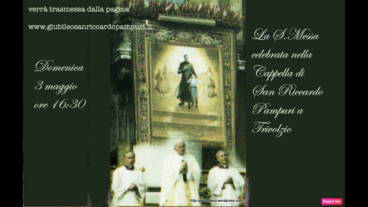 S.Messa 3 maggio 2020 celebrata dalla Cappella di San Riccardo Pampuri a Trivolzio