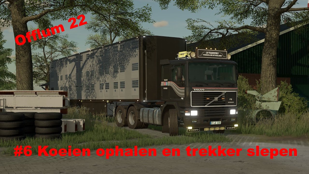 Koeien ophalen & Trekker slepen || Offlum 22 || Farming Simulator 22 Timelapse #6