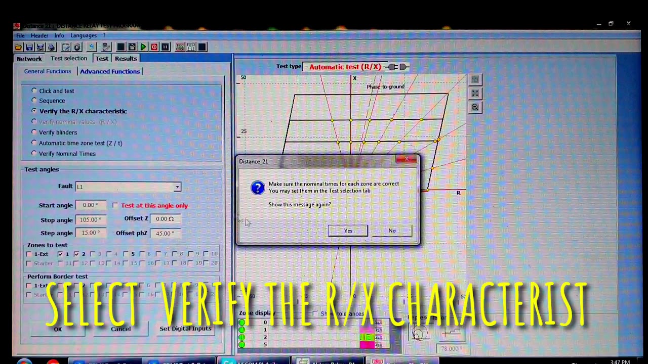 P441- Schneider Distance Protection Relay Polar characteristic
