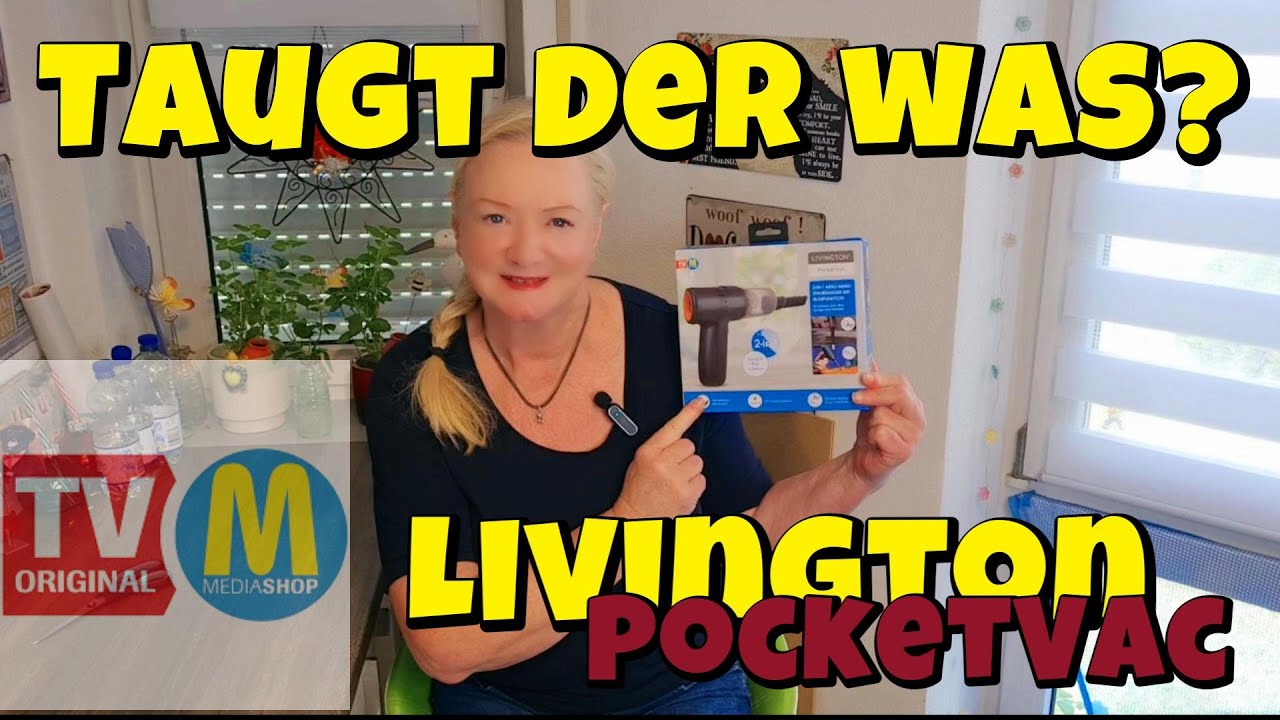 LIVINGTON POCKETVAC MEDIASHOP STAUBSAUGER mit GEBLÄSE TEST REVIEW