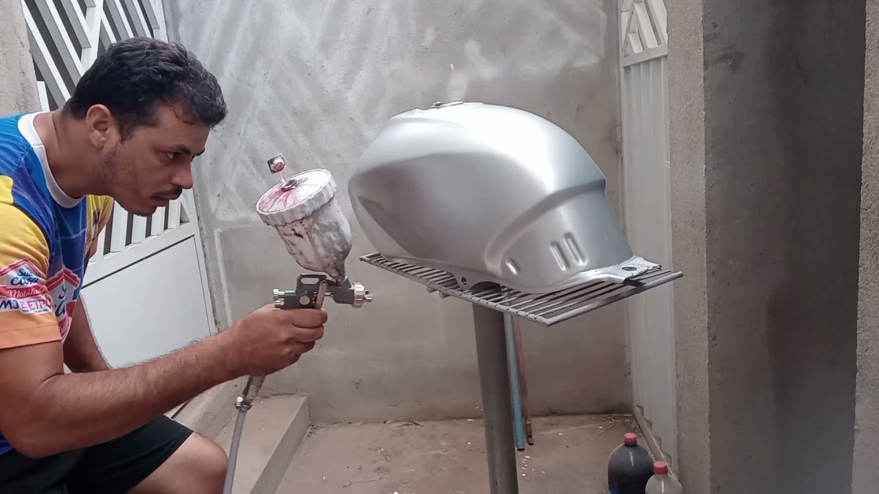 pintura de moto com vermelho perolizado muito fácil