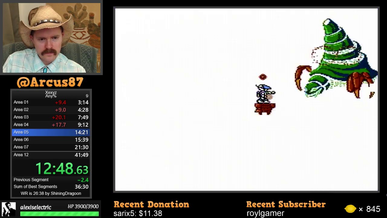 Xexyz NES speedrun in 39:27 by Arcus