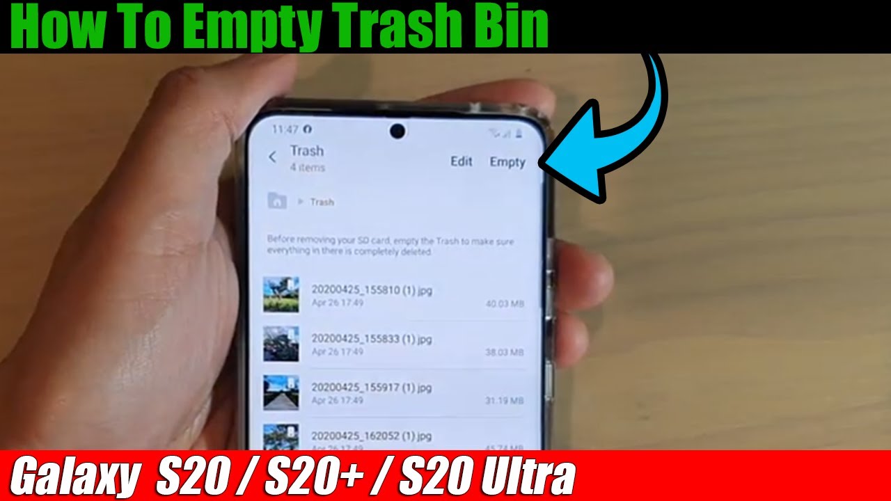 Galaxy S20/S20+: How to Empty Trash Bin