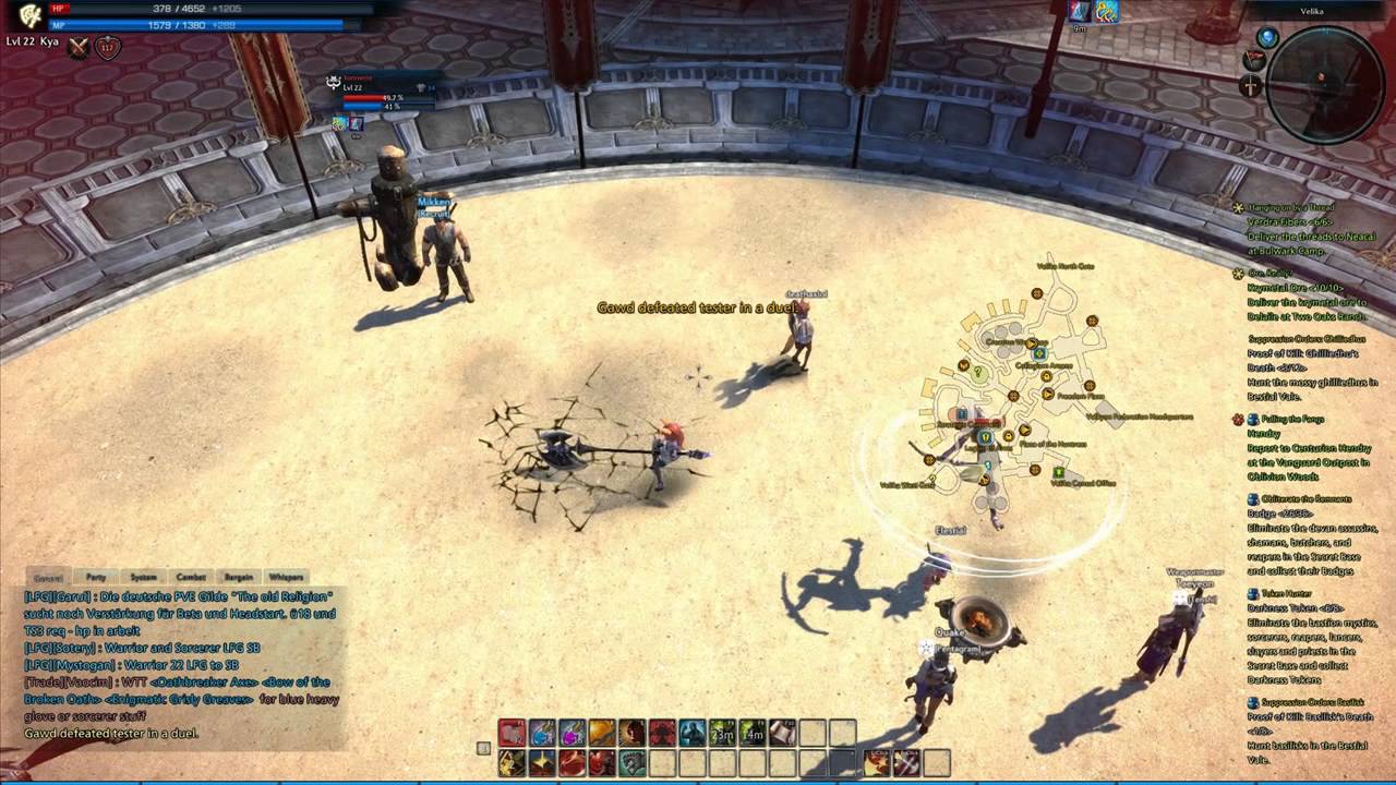 TERA [PvP] Berserker vs Archer, Warrior, Sorcey, Healer.