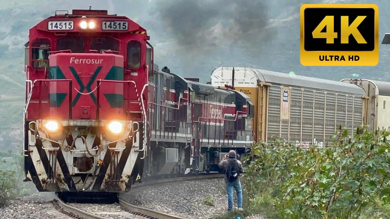 Trenes subiendo las grandes pendientes de Acultzingo, Ver! (Video en 4k) PARTE 1