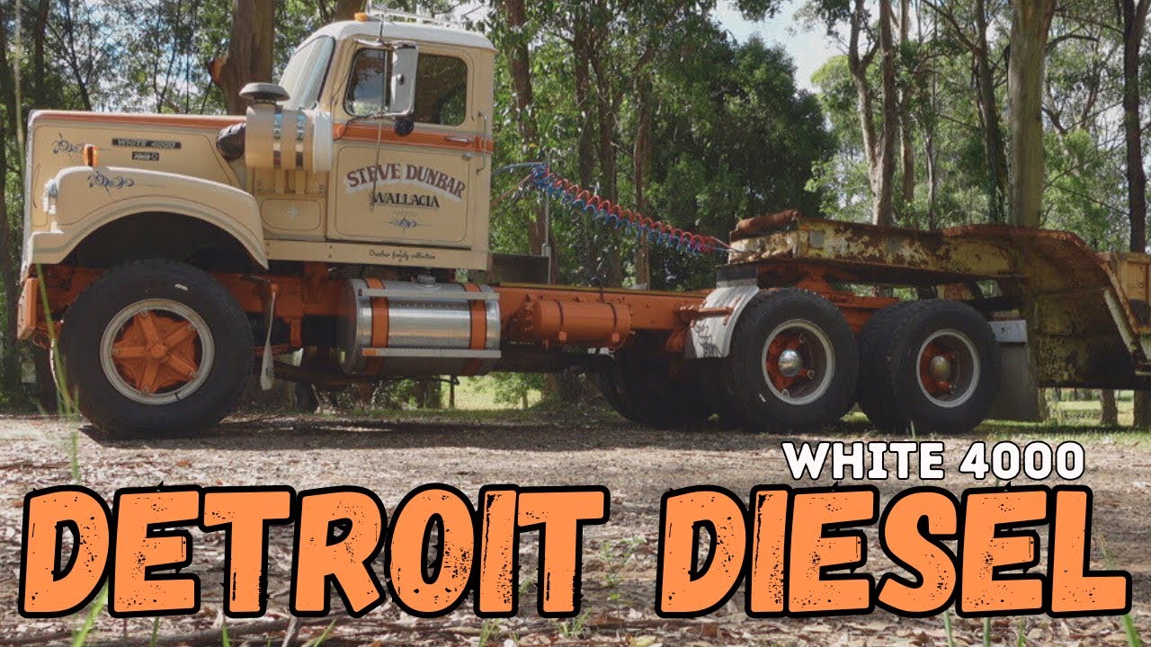 Двухтактный полуприцеп Detroit Diesel БЕЛЫЙ 4000