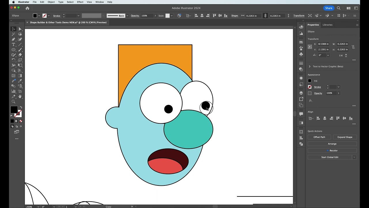Shape Builder, Alignment, and Duplication in Adobe Illustrator