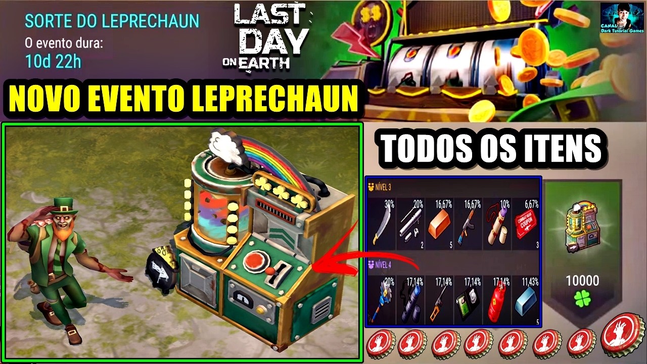 ●NOVA DECORAÇÃO PARA BASE!🍀EVENTO Leprechaun COMPLETO 👁 Last Day On Earth