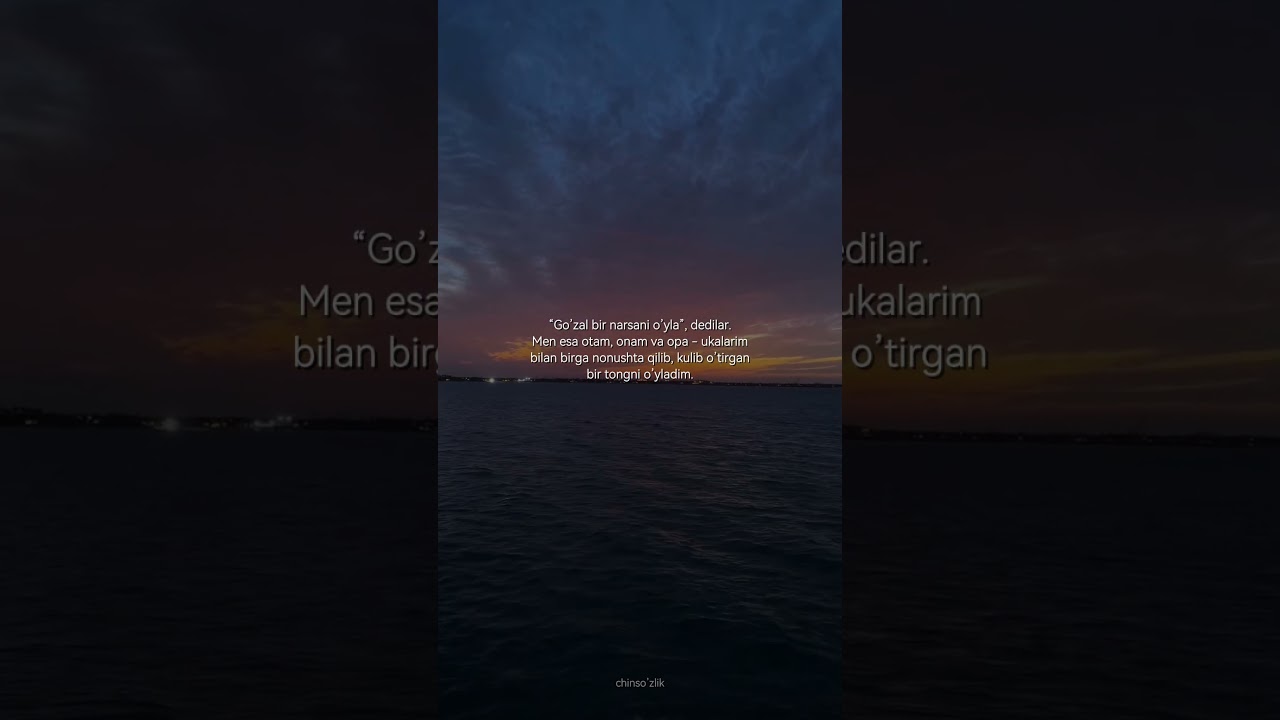 Eng go&rsquo;zal vaqtlar oila davrasida bo&rsquo;lgan vaqtlardir. Aka uka, opa singillar bilan bo&rsquo;lgan vaqtlar.