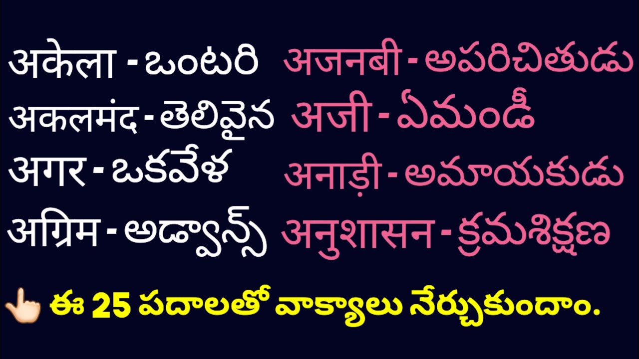 Daily Use Hindi Sentences - 2 / Hindi Vocabulary with Usage / రోజు హిందీలో  మాట్లాడటం  నేర్చుకోండి.