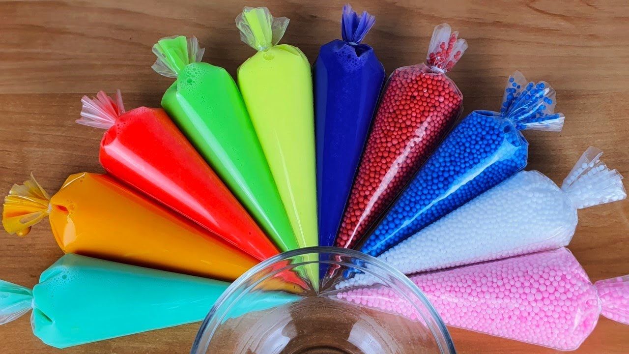 Crunchy Slime with Floam ! Making Beautiful Slime with Piping Bags ! Satisfying Video Part 481