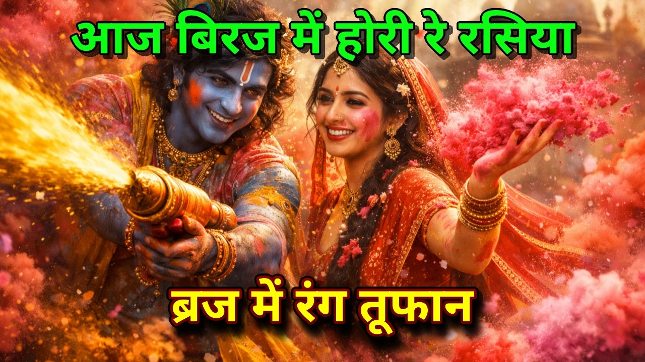 आज बिरज में होरी 🔥 Radha Krishna Holi Dance Mix 2026 | DJ + Folk Fusion