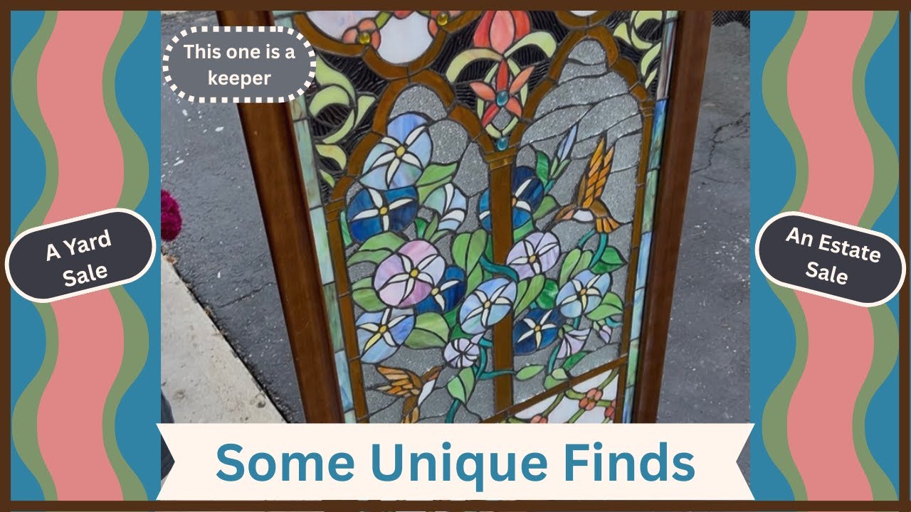 Vintage Christmas Goodies ~ Beautiful Stained Glass ~ Yard Sale Estate Sale
