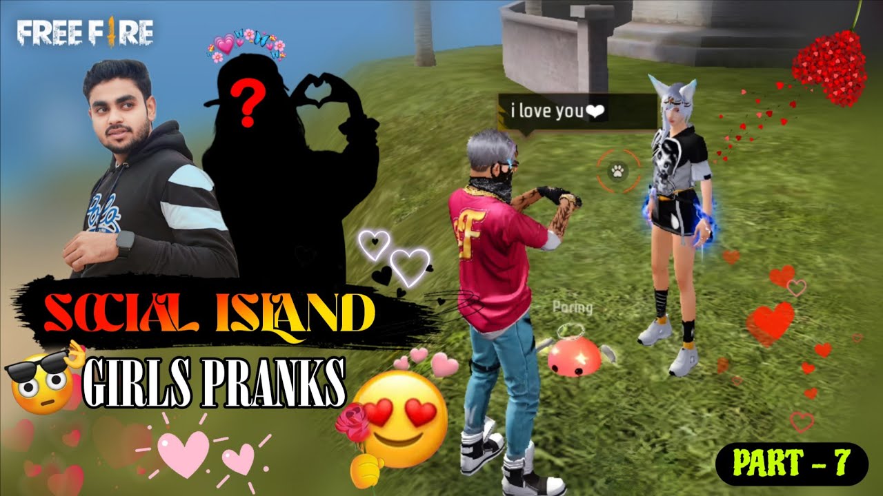 ❤free fire social island prank | 🤣social island girl prank