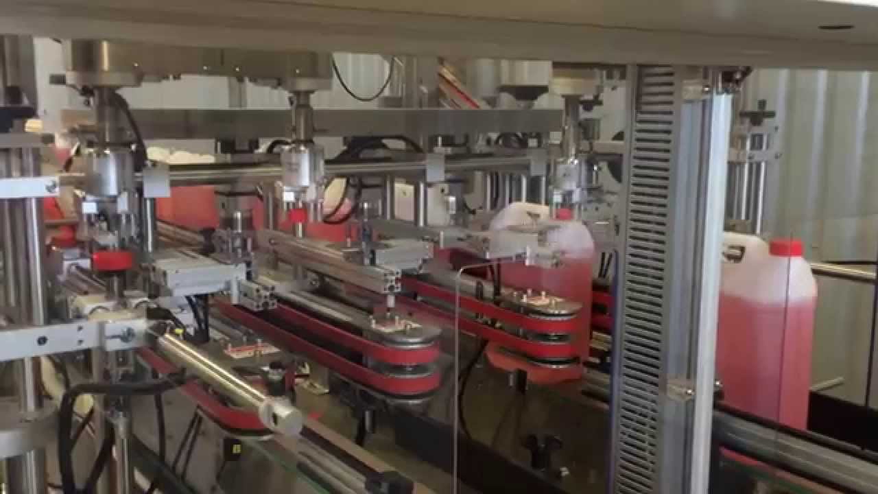 5L Canister Filling + Capping + Labeling + Shrink Wrap