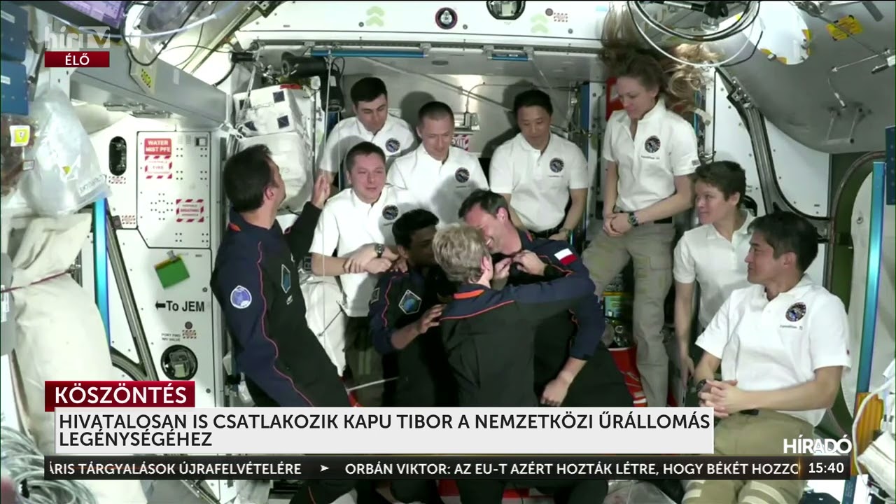 Hivatalosan is csatlakozik Kapu Tibor a Nemzetközi Űrállomás legénységéhez - HírTV