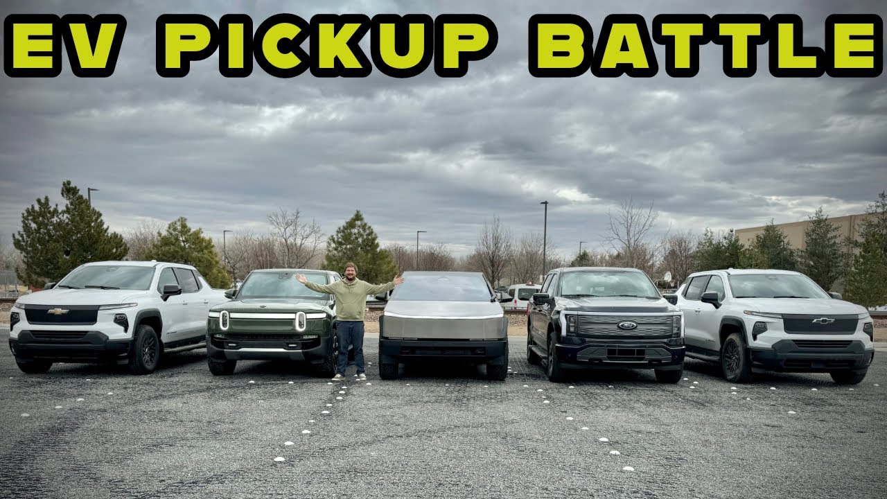 Electric Truck Battle Starts Now! Rivian vs Cybertruck vs Silverado EV vs F-150 Lightning