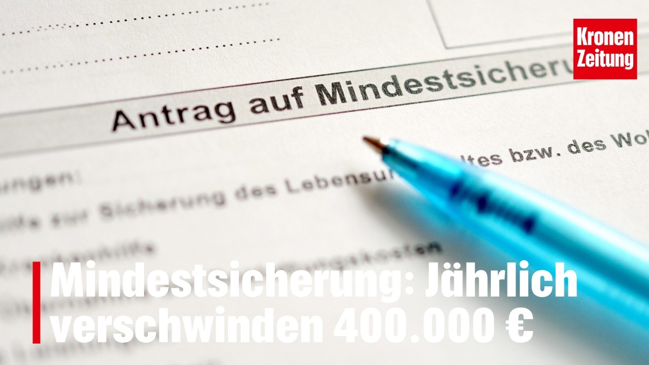 Mindestsicherung: J&auml;hrlich verschwinden 400.000 &euro; | krone.tv NEWS