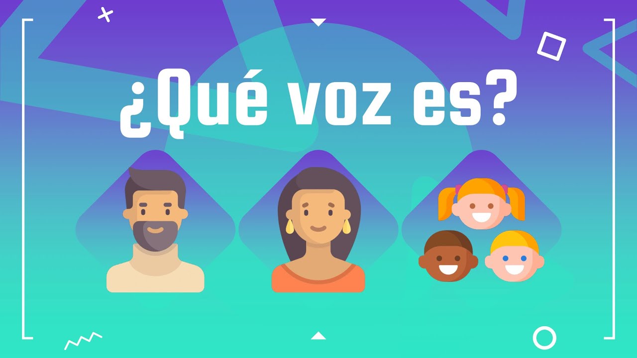¿QUÉ VOZ ES? 🎤 | Voces masculinas, femeninas e infantiles 👨‍👩‍👦 | Tipos de voces 👄📢🎶