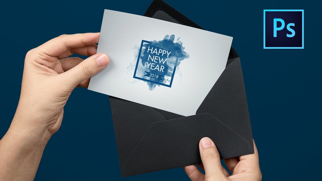 How to design Happy New Year Greeting Card in Photoshop cc