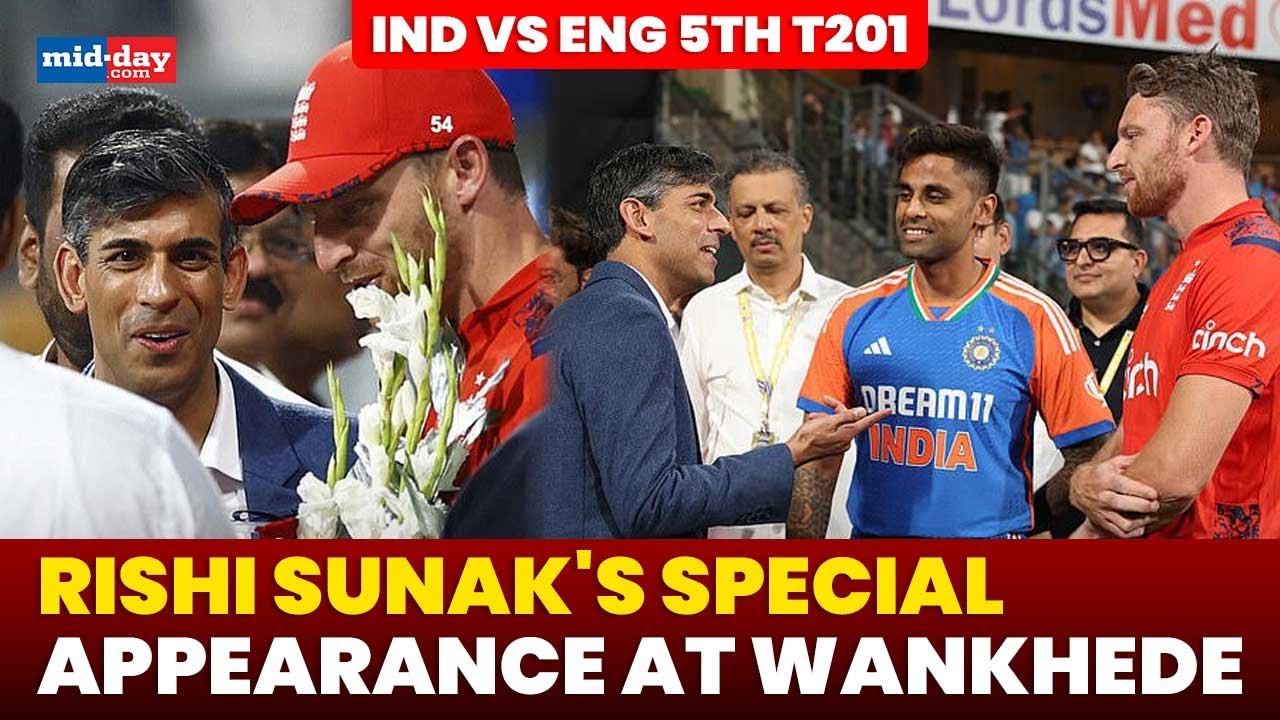 IND Vs ENG 5th T201: Rishi Sunak makes special appearance at Wankhede, Chats with Suryakumar Yadav