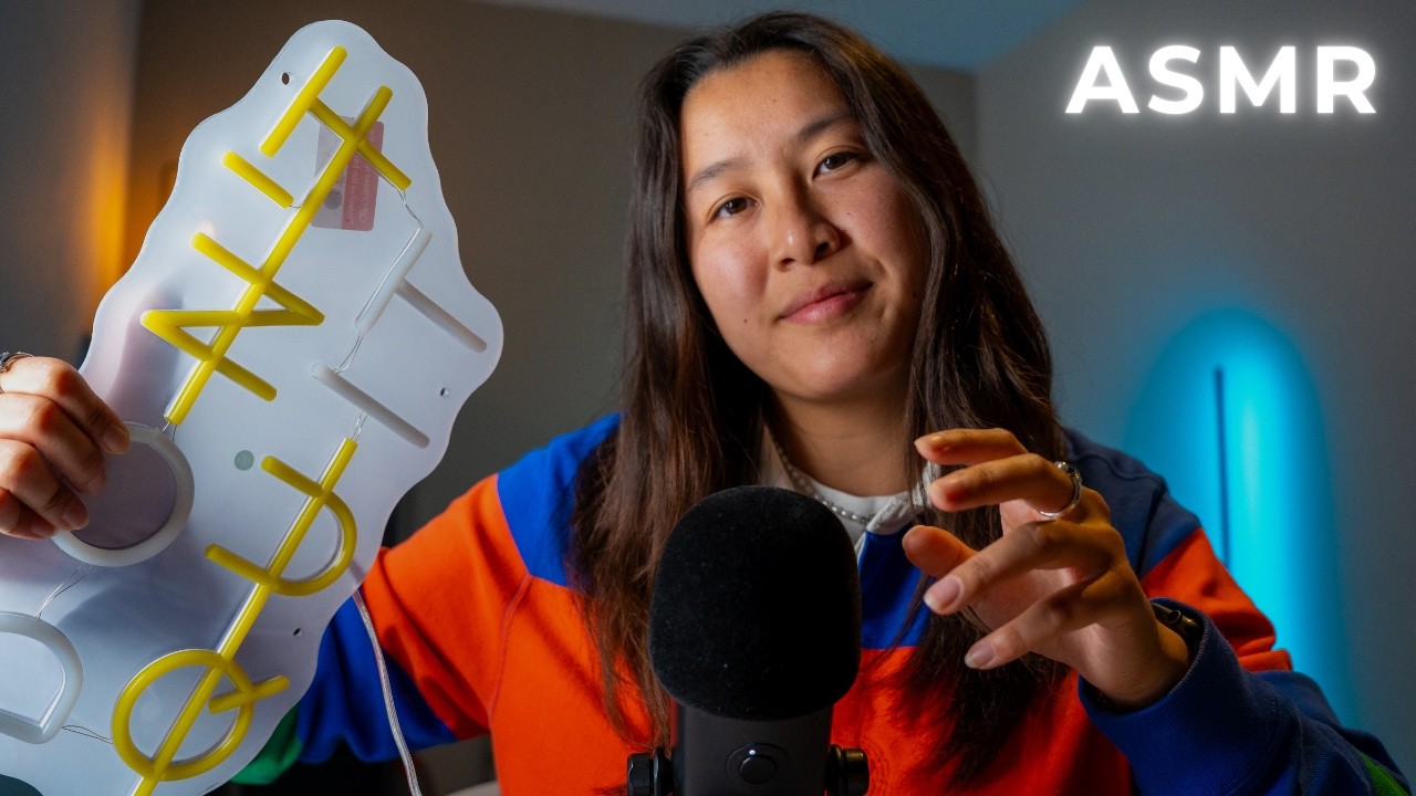 Unboxing My Neon Sign ⚡️ (tapping, mic triggers)