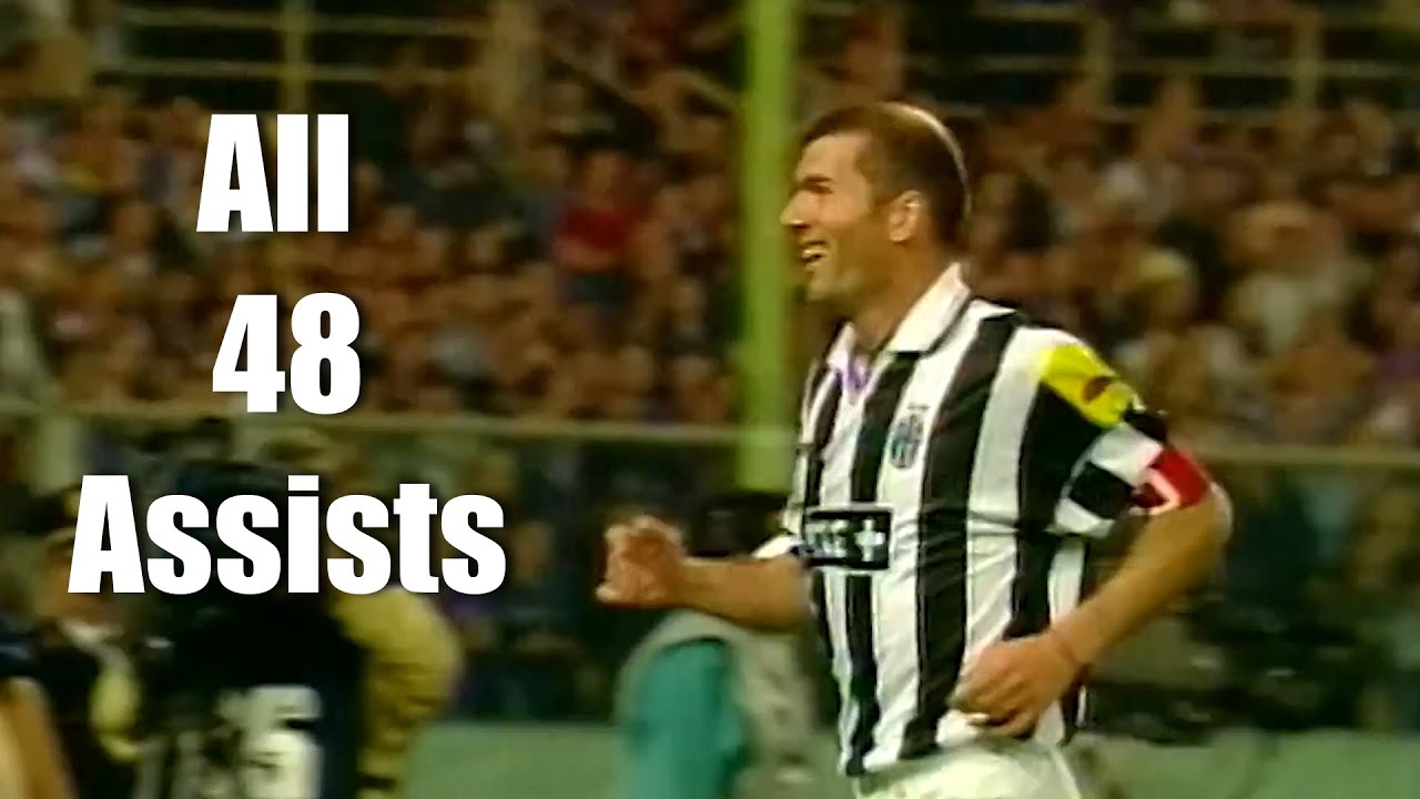 Zinedine Zidane All 48 Assists Juventus