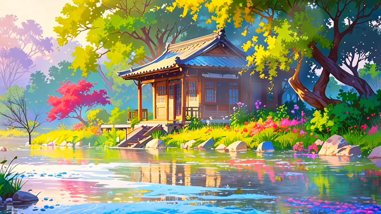 Peaceful Relaxing Piano with Water Sounds - Sleep Music, Stress Relief Music, Stop Overthingking