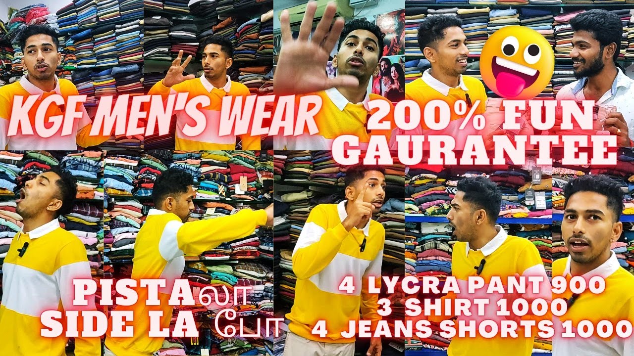 KGF Mens Wear Chennai M C Road|200% FUN GUARANTEED|Mass reply to Pistaboys la SIDE la போ#kgfmenswear