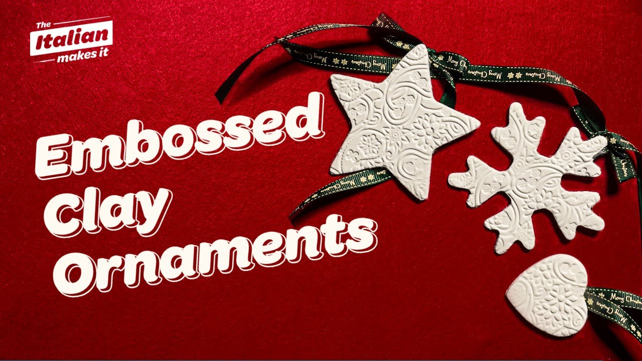 🎄Embossed Air Dry Clay Ornaments for the Christmas Tree